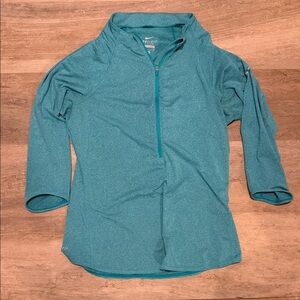 Nike Teal Dri-FIT Zip-Up Top